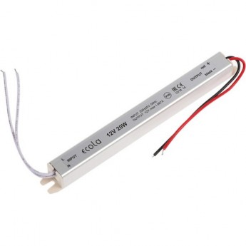 Блок питания ECOLA LED STRIP POWER SUPPLY B2T020ESB для светодиодной ленты 20W 220V-12V IP20 Блок питания ECOLA LED STRIP POWER SUPPLY B2T020ESB для светодиодной ленты 20W 220V-12V IP20
