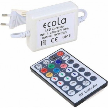 Контроллер ECOLA LED STRIP 220V RGB RF CONTROLLER RF1406KSB с радиопультом Контроллер ECOLA LED STRIP 220V RGB RF CONTROLLER RF1406KSB с радиопультом