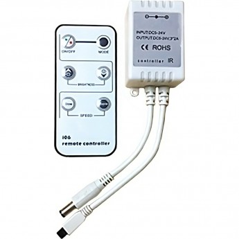 Контроллер ECOLA LED strip Dimmer 4A 48W 12V (96W 24V) CDM04CESB с инфракрасным пультом управления Контроллер ECOLA LED strip Dimmer 4A 48W 12V (96W 24V) CDM04CESB с инфракрасным пультом управления