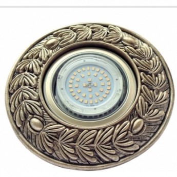 Накладка широкая гипсовая ECOLA FN53Z2EFT оливковый венок, черненая бронза