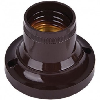 Патрон ECOLA BASE AB7STKEAY накладной, прямой E27, коричневый Патрон ECOLA BASE AB7STKEAY накладной, прямой E27, коричневый