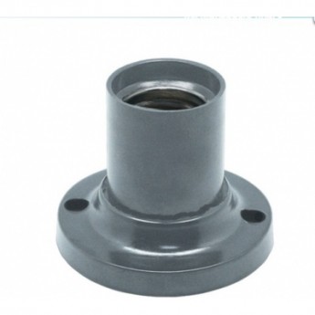 Патрон ECOLA BASE AB7STSEAY накладной, прямой E27, серебряный Патрон ECOLA BASE AB7STSEAY накладной, прямой E27, серебряный