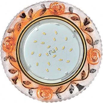 Светильник ECOLA GX53 H4 LD7071 встр. искристый с подсветкой "Розы" Прозрачный и Янтарь / Золото 35x125 (к+) Светильник ECOLA GX53 H4 LD7071 встр. искристый с подсветкой "Розы" Прозрачный и Янтарь / Золото 35x125 (к+)