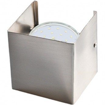 Светильник ECOLA GX53-N51 настенный бра прямоугольный сатин-хром 1* GX53 100х100х90 (1 из цв. уп. по 2) Светильник ECOLA GX53-N51 настенный бра прямоугольный сатин-хром 1* GX53 100х100х90 (1 из цв. уп. по 2)