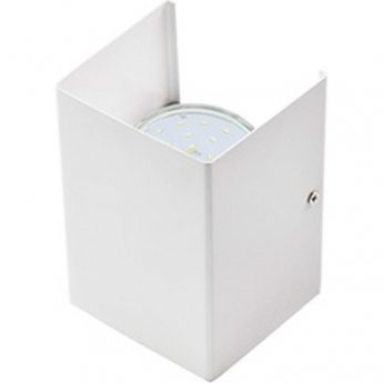 Светильник ECOLA GX53-N52 настенный бра прямоугольный матовый белый 2* GX53 100х140х90 Светильник ECOLA GX53-N52 настенный бра прямоугольный матовый белый 2* GX53 100х140х90