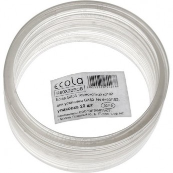 Термокольцо прозрачное ECOLA R70X20ECB для установки GX70-H5