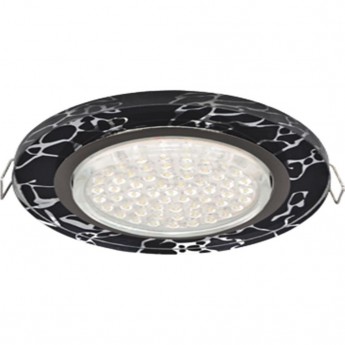 Встраиваемый светильник ECOLA GX53 H4 GLASS FB53RNECH хром, черный