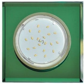 Встраиваемый светильник ECOLA GX53 H4 GLASS FC53SNECH хром, изумруд Встраиваемый светильник ECOLA GX53 H4 GLASS FC53SNECH хром, изумруд