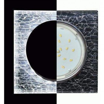 Встраиваемый светильник ECOLA GX53 H4 LD5311 GLASS SE53SNECH хром - колотый лед на черном 38x120x120 Встраиваемый светильник ECOLA GX53 H4 LD5311 GLASS SE53SNECH хром - колотый лед на черном 38x120x120