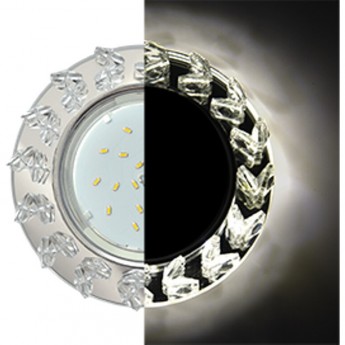 Встраиваемый светильник ECOLA GX53 H4 LD5361 GLASS SE53RNEFB прозрачный, хром