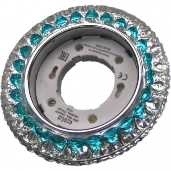 Встраиваемый светильник ECOLA GX53 H4 FB53CCEFB прозрачный, голубой, хром Встраиваемый светильник ECOLA GX53 H4 FB53CCEFB прозрачный, голубой, хром