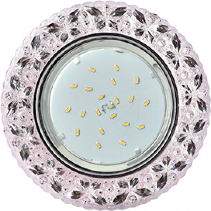 Встраиваемый светильник ECOLA H4 LD7040 GX53 Светло-розовый / Хром FP53CBEFB