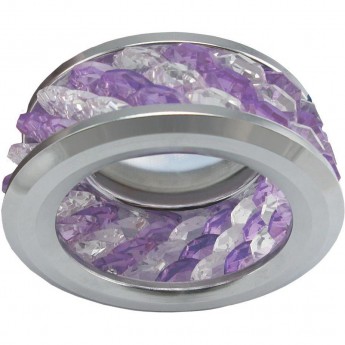 Встраиваемый светильник ECOLA MR16 DL1655 FP1655EFF прозрачный, фиолетовый, хром Встраиваемый светильник ECOLA MR16 DL1655 FP1655EFF прозрачный, фиолетовый, хром