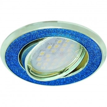 Встраиваемый светильник (литой) Ecola MR16 DL39 FB1614EFY голубой блеск, хром Встраиваемый светильник (литой) Ecola MR16 DL39 FB1614EFY голубой блеск, хром
